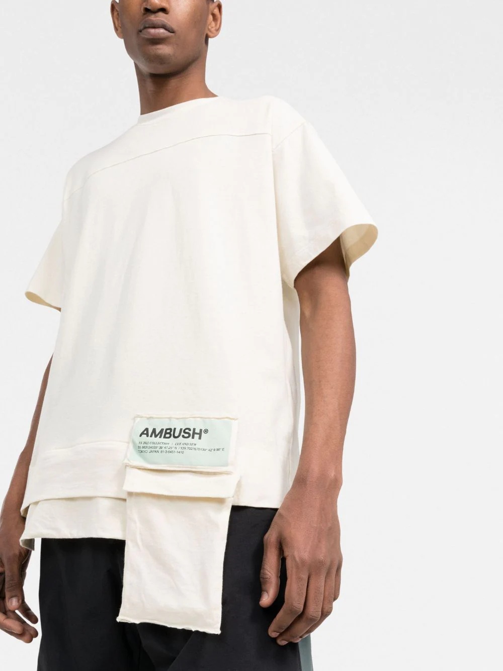 layered-hem cotton T-shirt - 3