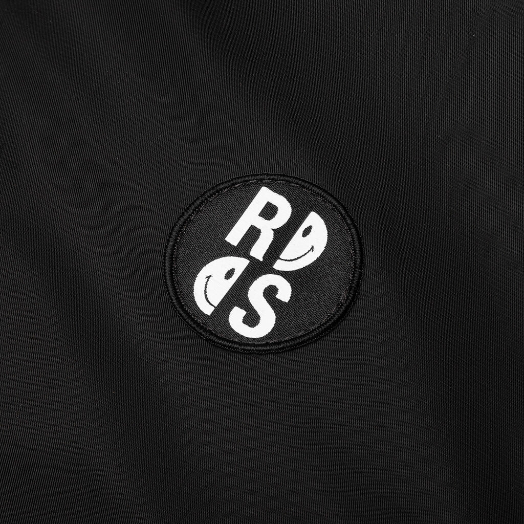 RAF SIMONS X SMILEY PRINT AND BADGE BOMBER JACKET - BLACK - 3
