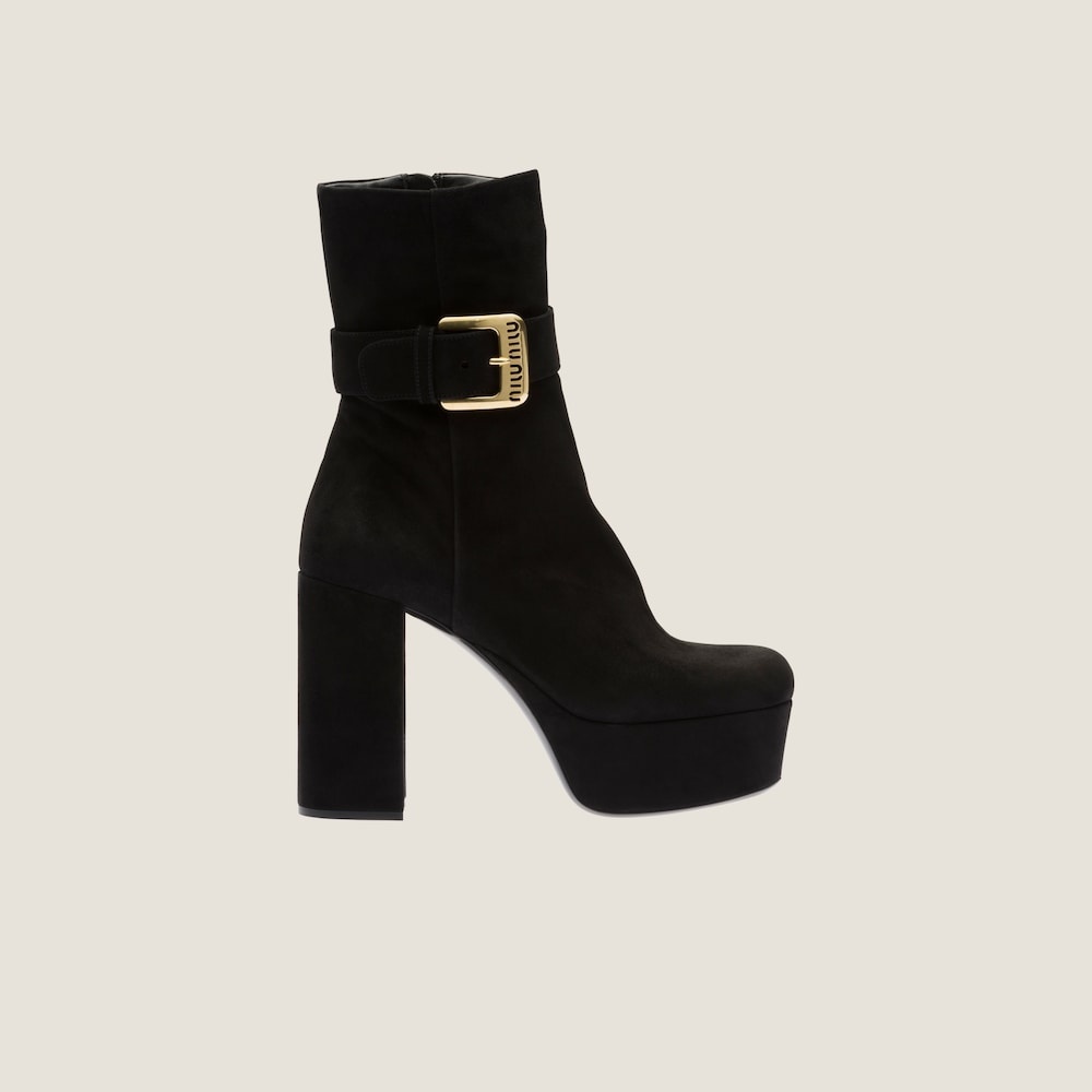 Suede platform booties - 2