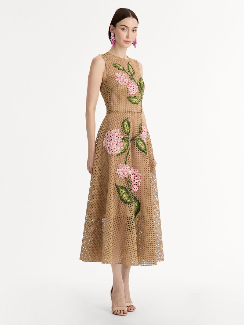 PORCELAIN FLOWER LATTICE DRESS 4