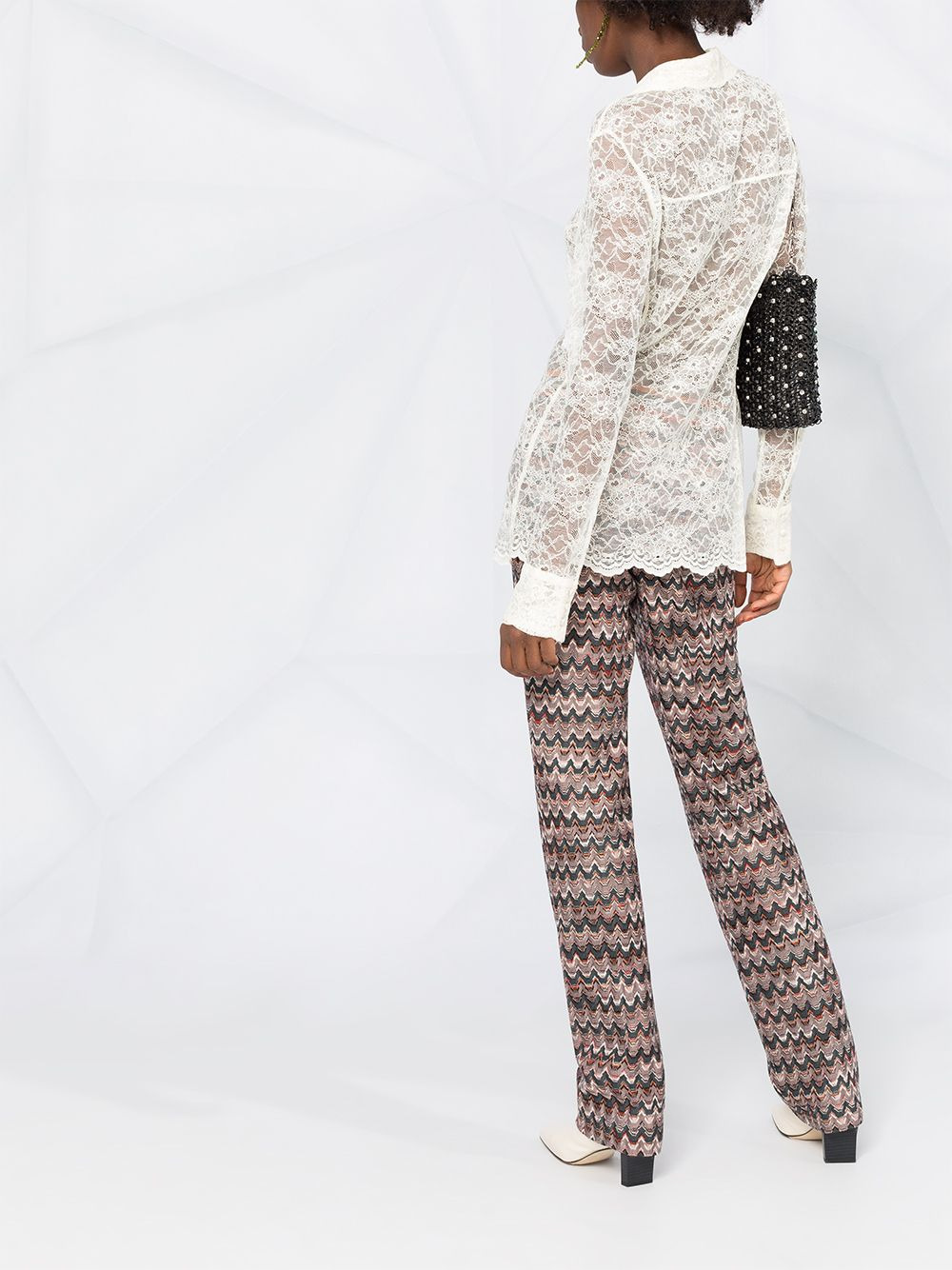 sheer lace shirt - 4