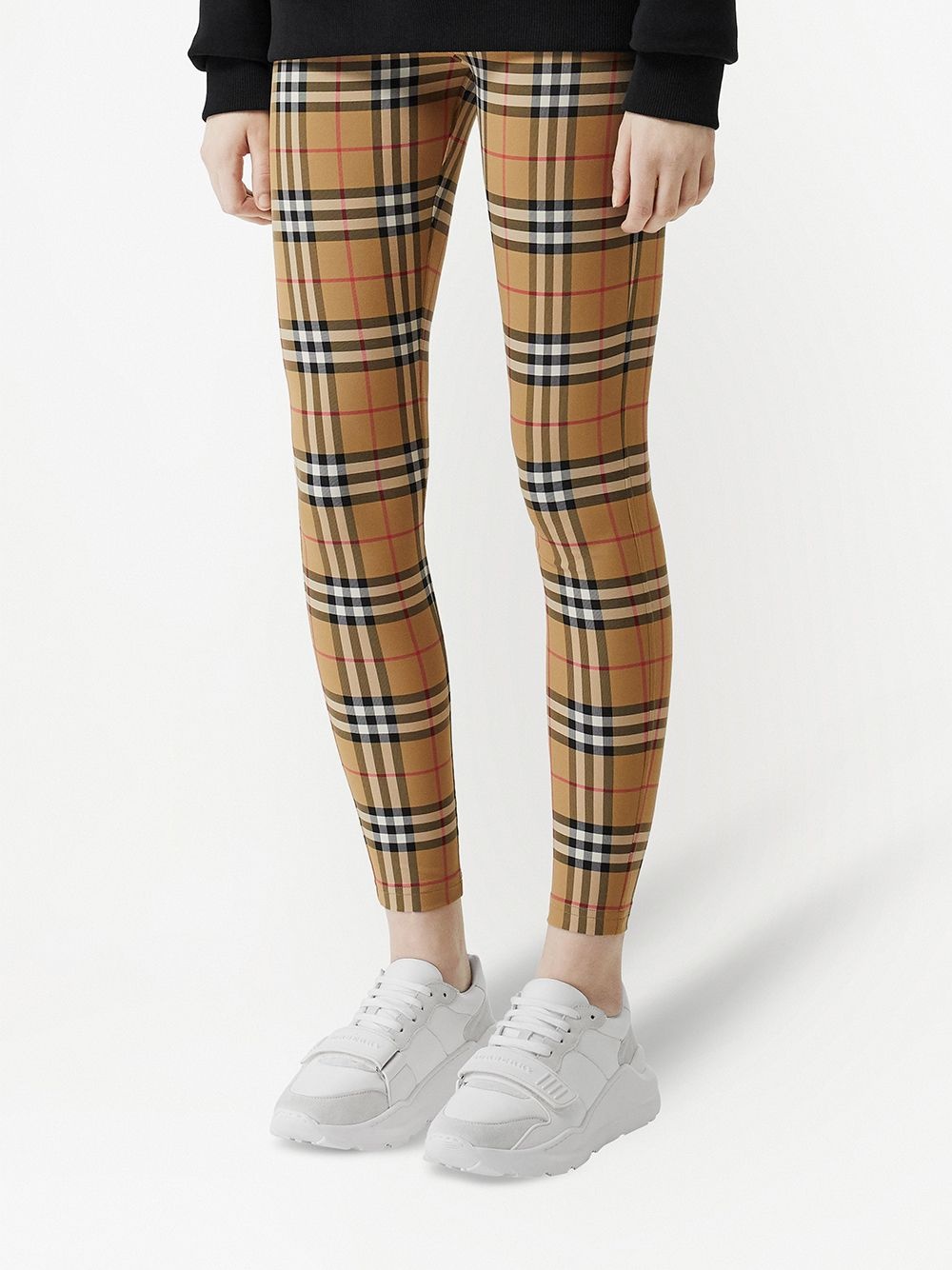 Vintage check logo leggings - 3