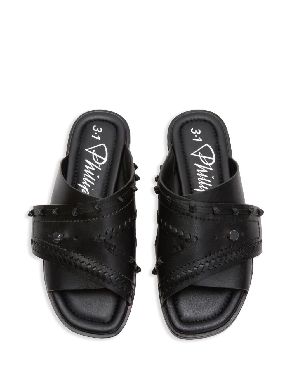 crossover slide sandals - 4