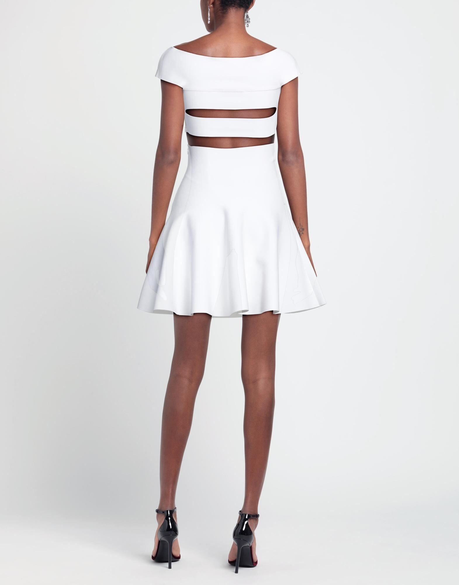 White Women's Short Dress - 4