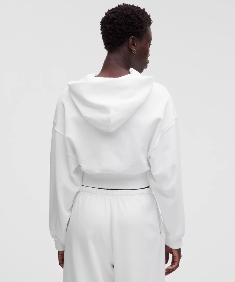 French Terry Cropped Full-Zip Hoodie 3