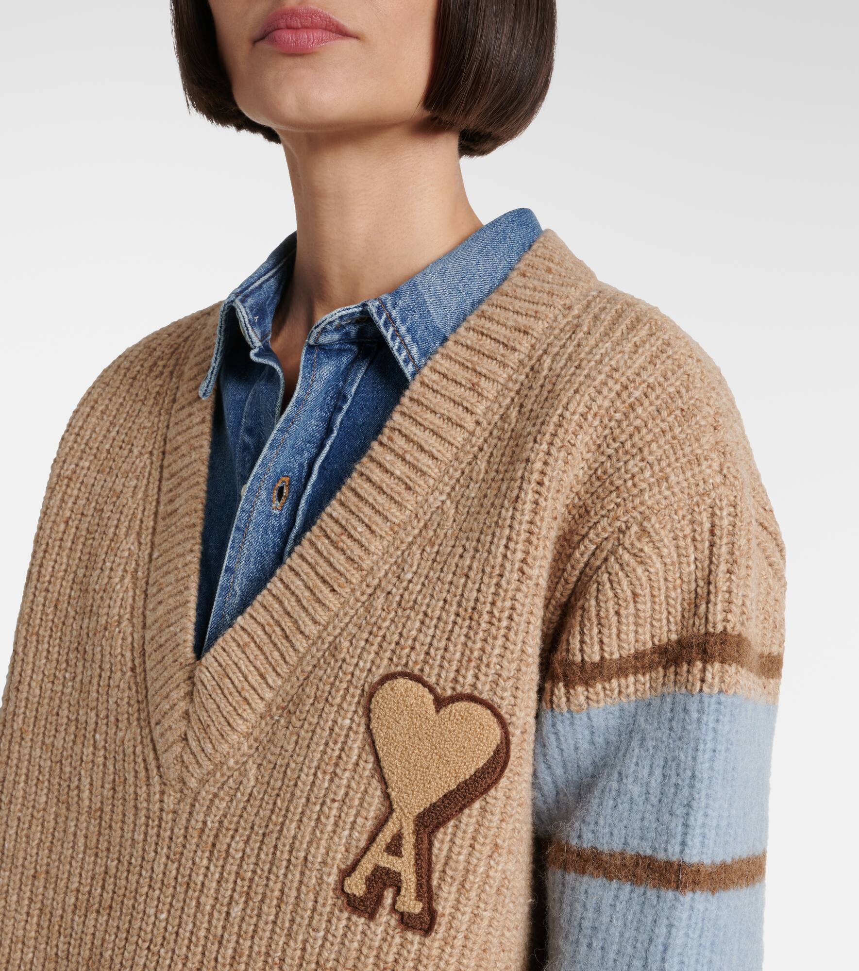 Ami de Cœur wool and alpaca-blend sweater - 4
