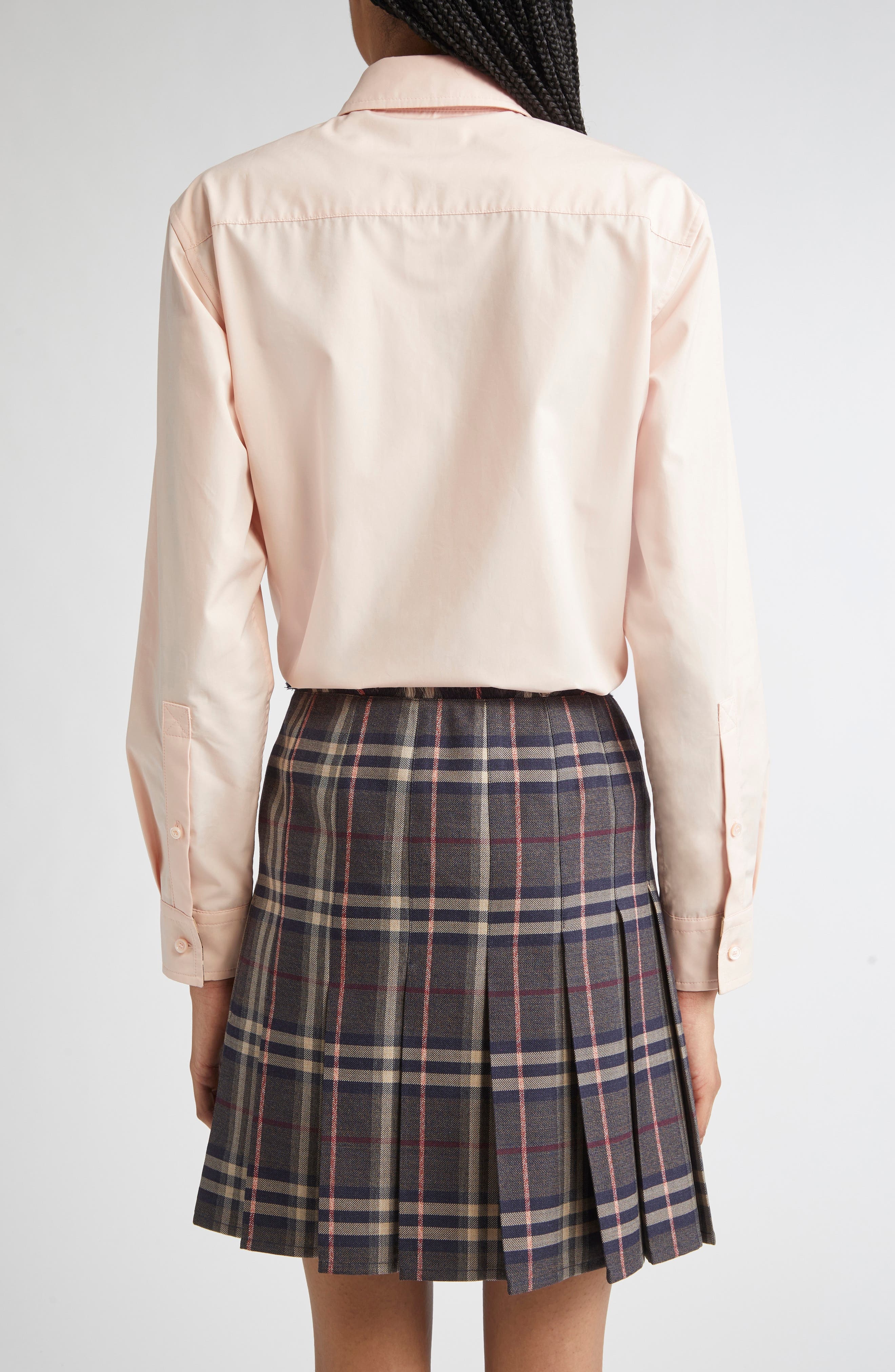 burberry EKD Embroidered Cotton Poplin Shirt in Flora at Nordstrom - 3