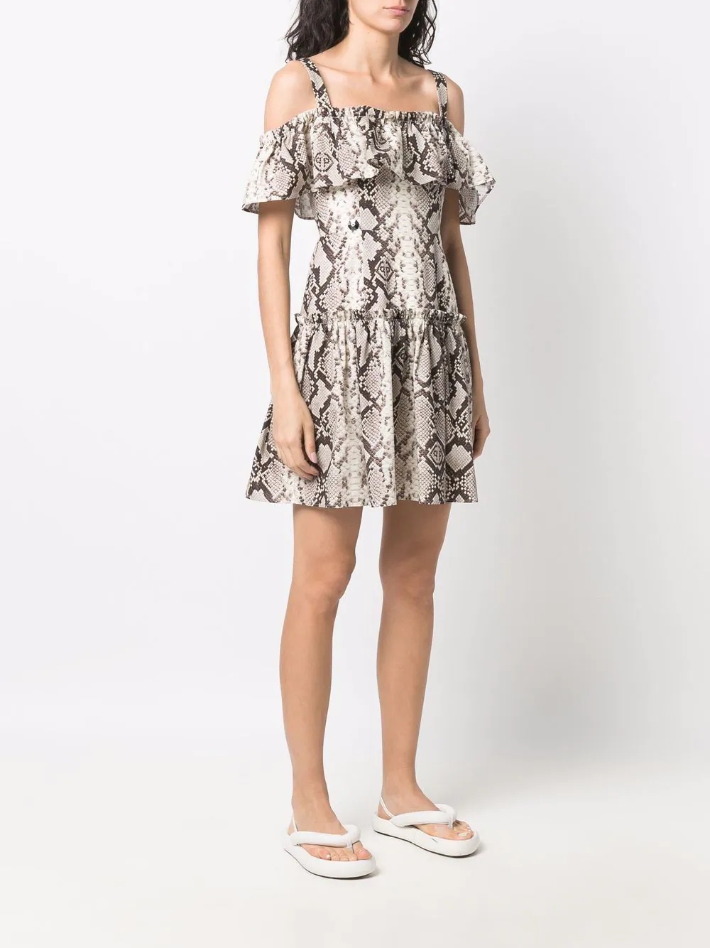 python-print mini dress - 3