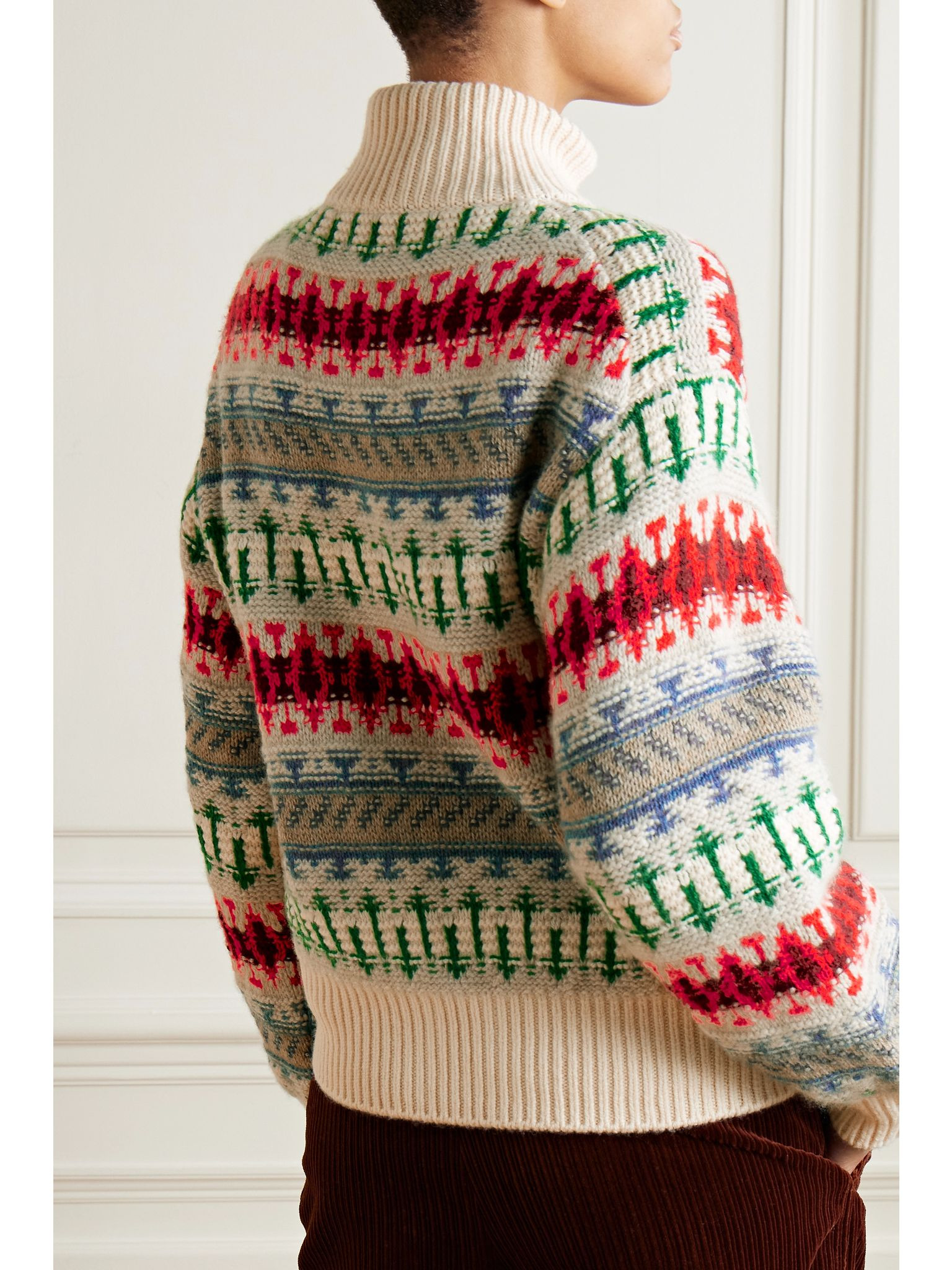 Holiday Noel jacquard-knit cashmere cardigan Multi - 4
