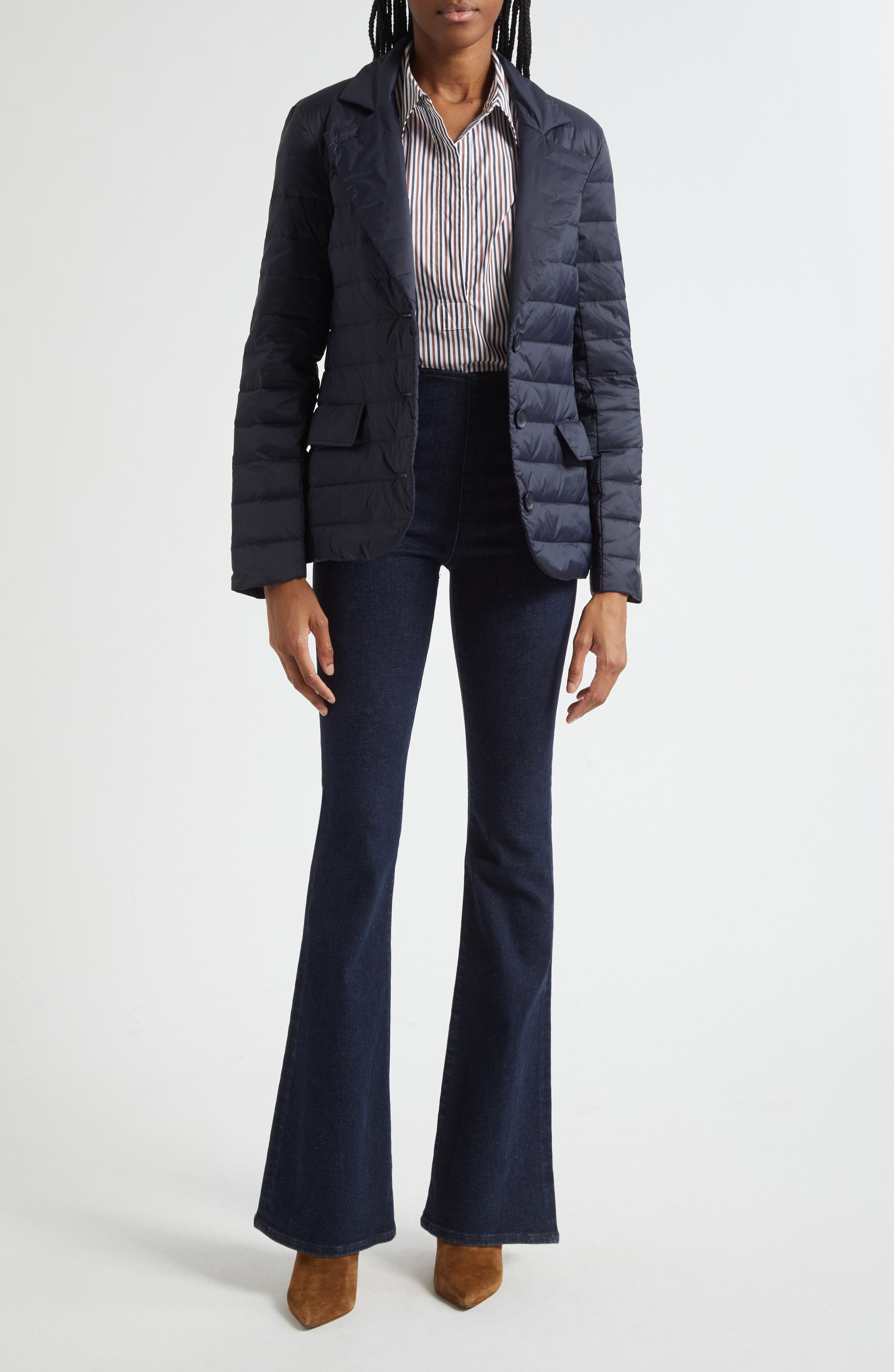 Veronica Beard Beverly Off-Duty High Waist Flare Jeans in Oxford at Nordstrom - 8