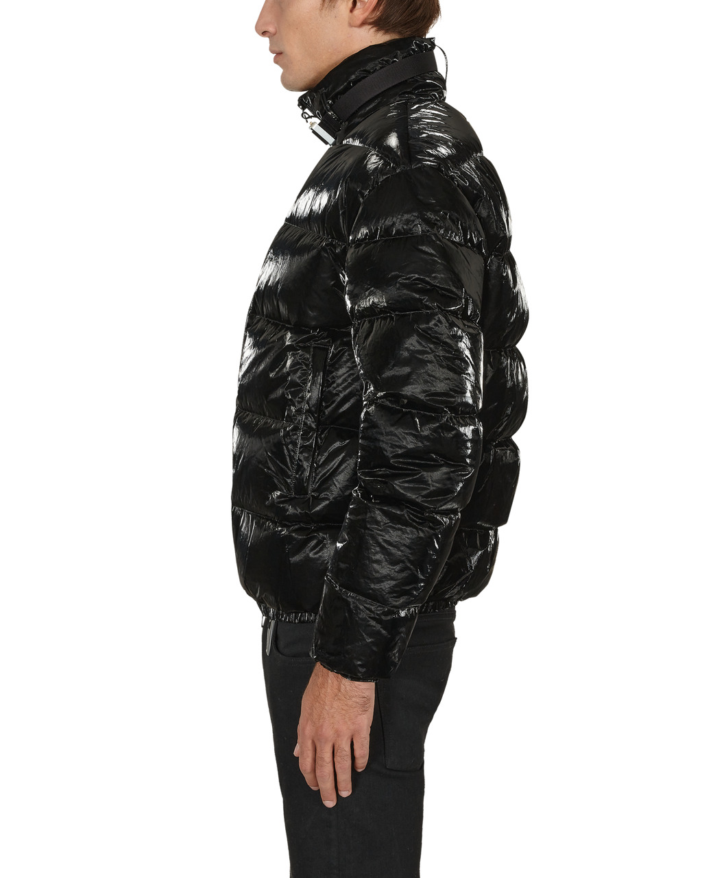 PUFFER COAT W SILVER BUCKLE - 4