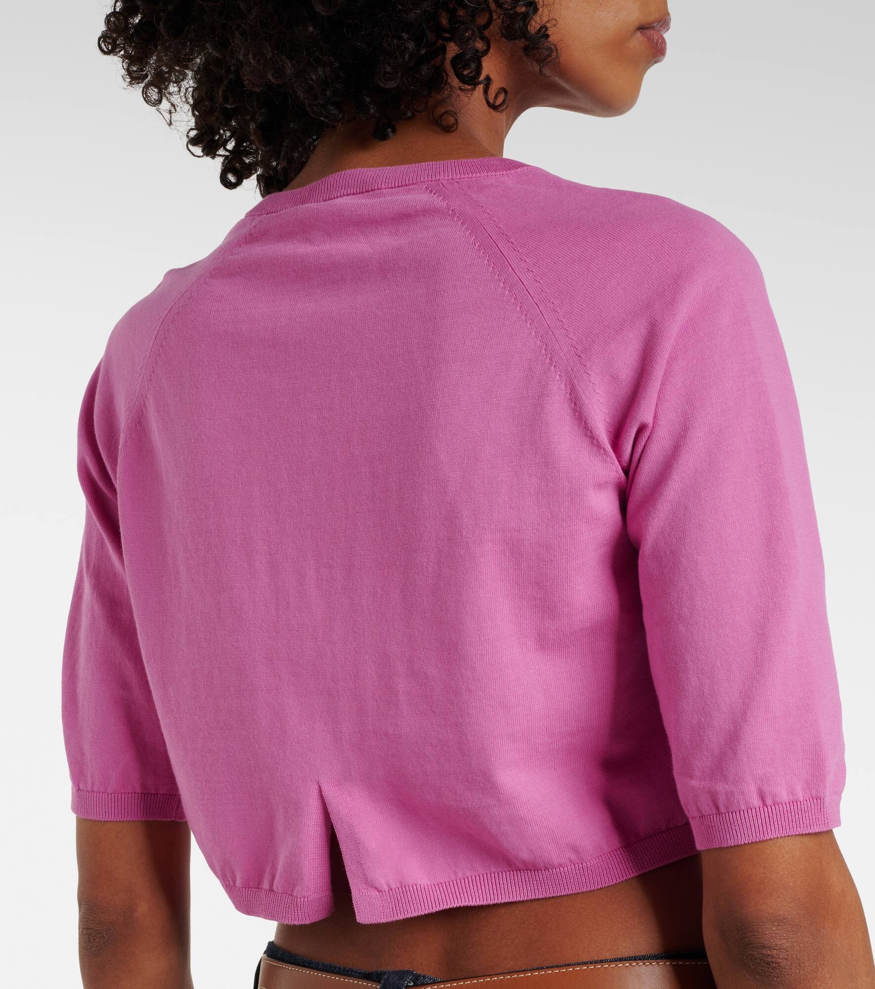 Pam cropped cotton cardigan - 6