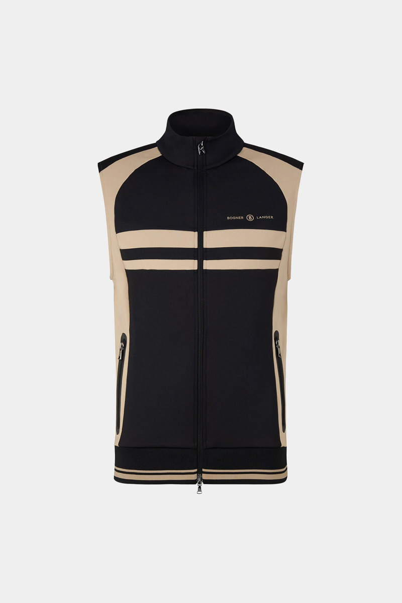 Boern Vest in Black/Beige 1