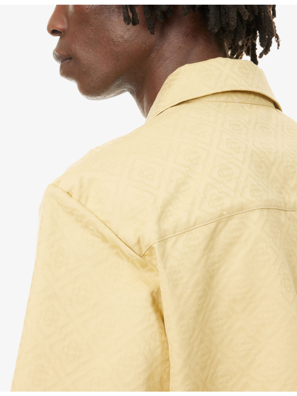 Cuban-Collar Monogram Cotton Shirt - 5