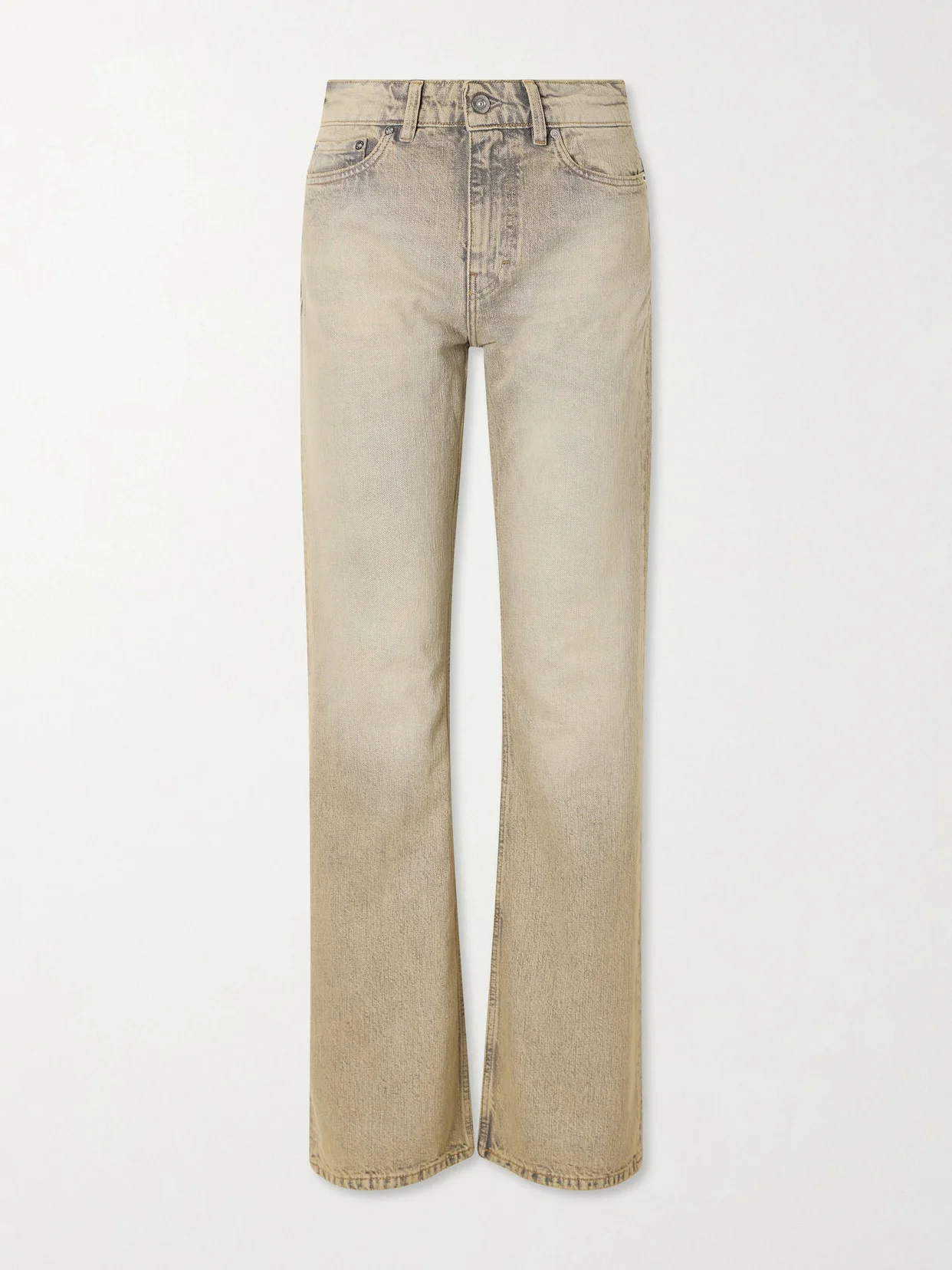Boot Cut Mid-rise Straight-leg Jeans - 1