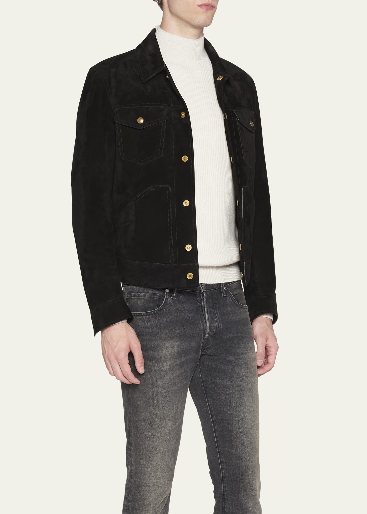 Men's Suede Western Jacket - 4