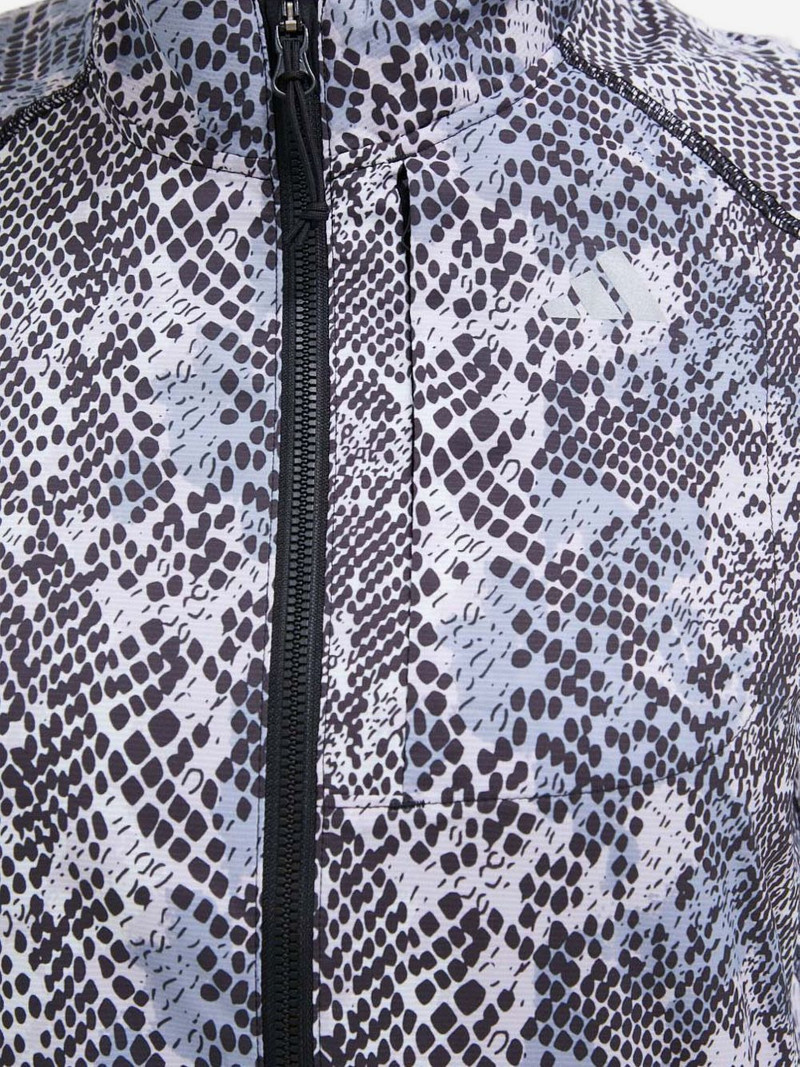 snakeskin-print zip-up jacket 5