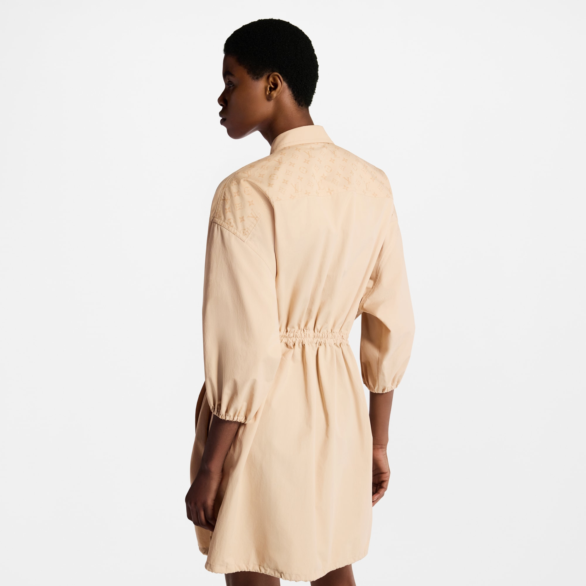 Zipper Front Shirt Dress - 7