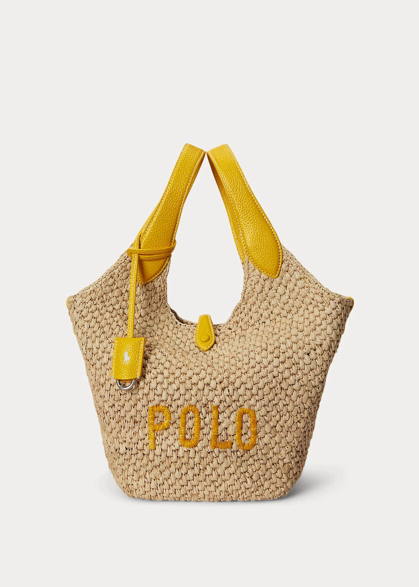 Polo Play Raffia-Leather Logo Tote - 1