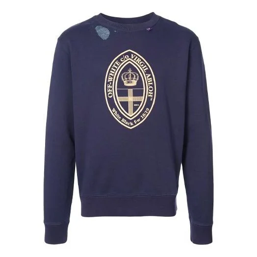 Off-White Printing Casual Solid Color Version Dark Blue OMBA025E181920083003 - 1