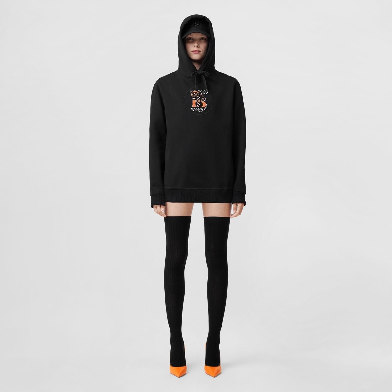 Monogram Motif Cotton Blend Oversized Hoodie - 5