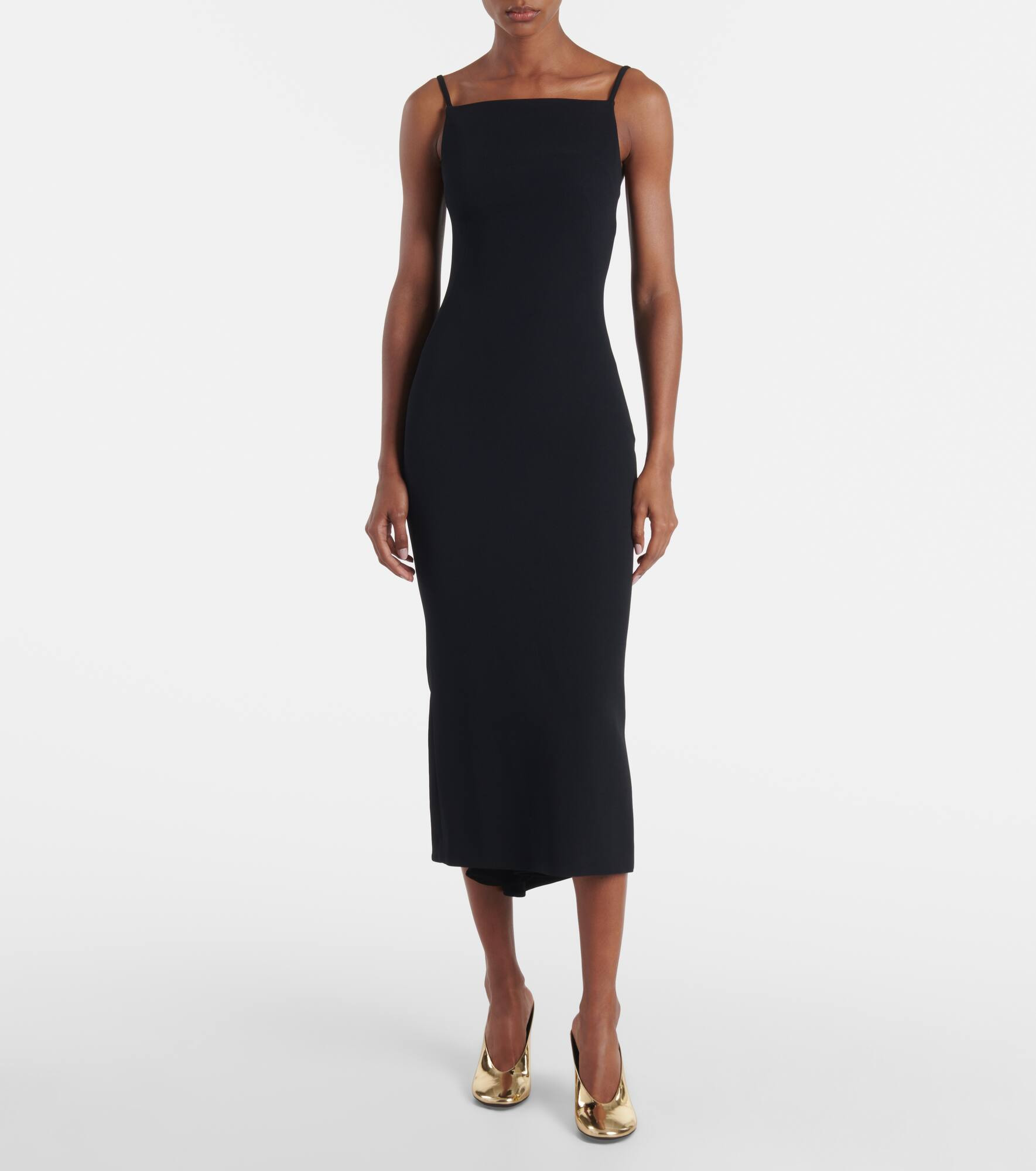 Sliced cady crêpe midi dress - 2