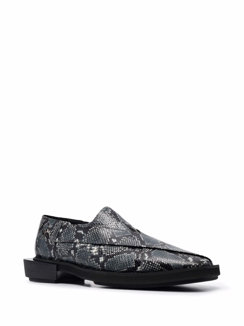 snakeskin effect loafers - 2