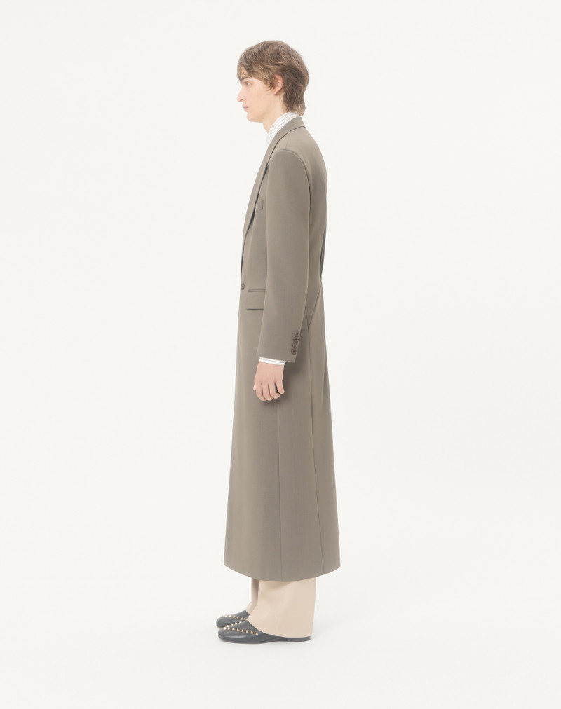 VALENTINO DOUBLE-BREASTED LIGHTWEIGHT WOOL COAT WITH KNOT DETAIL 5
