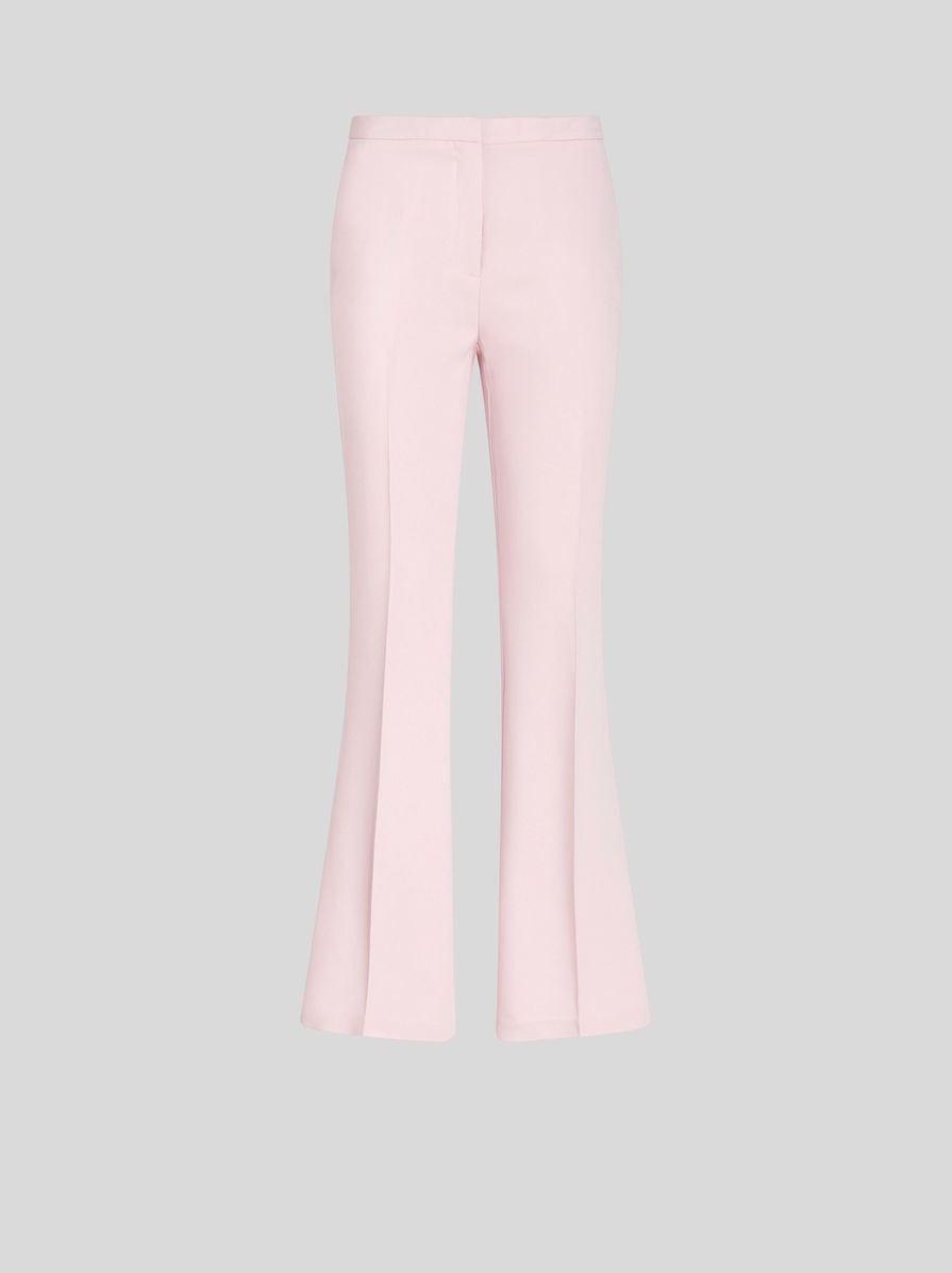 FLARED STRETCH CADY TROUSERS - 1