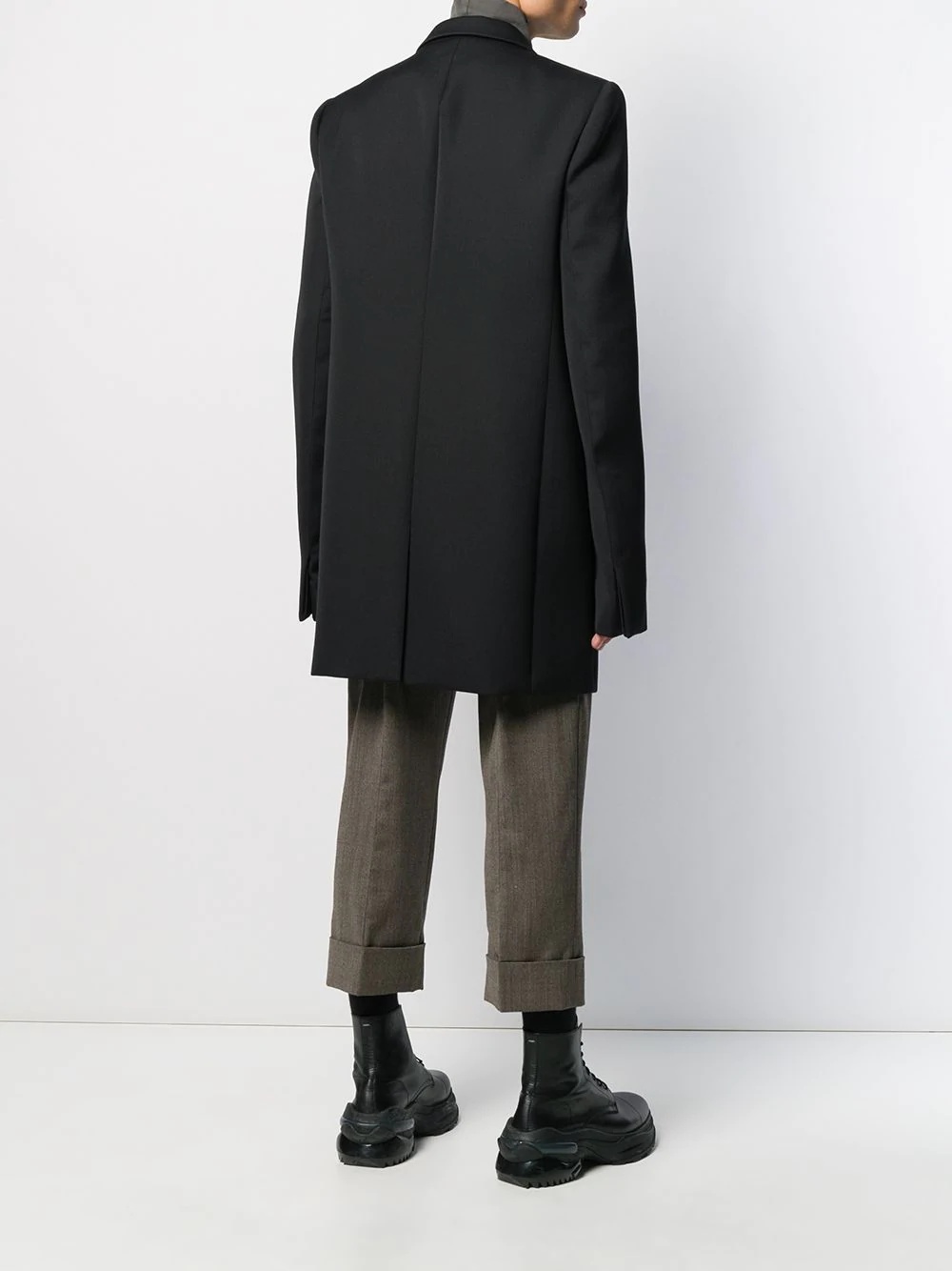 concealed button tailored coat - 4