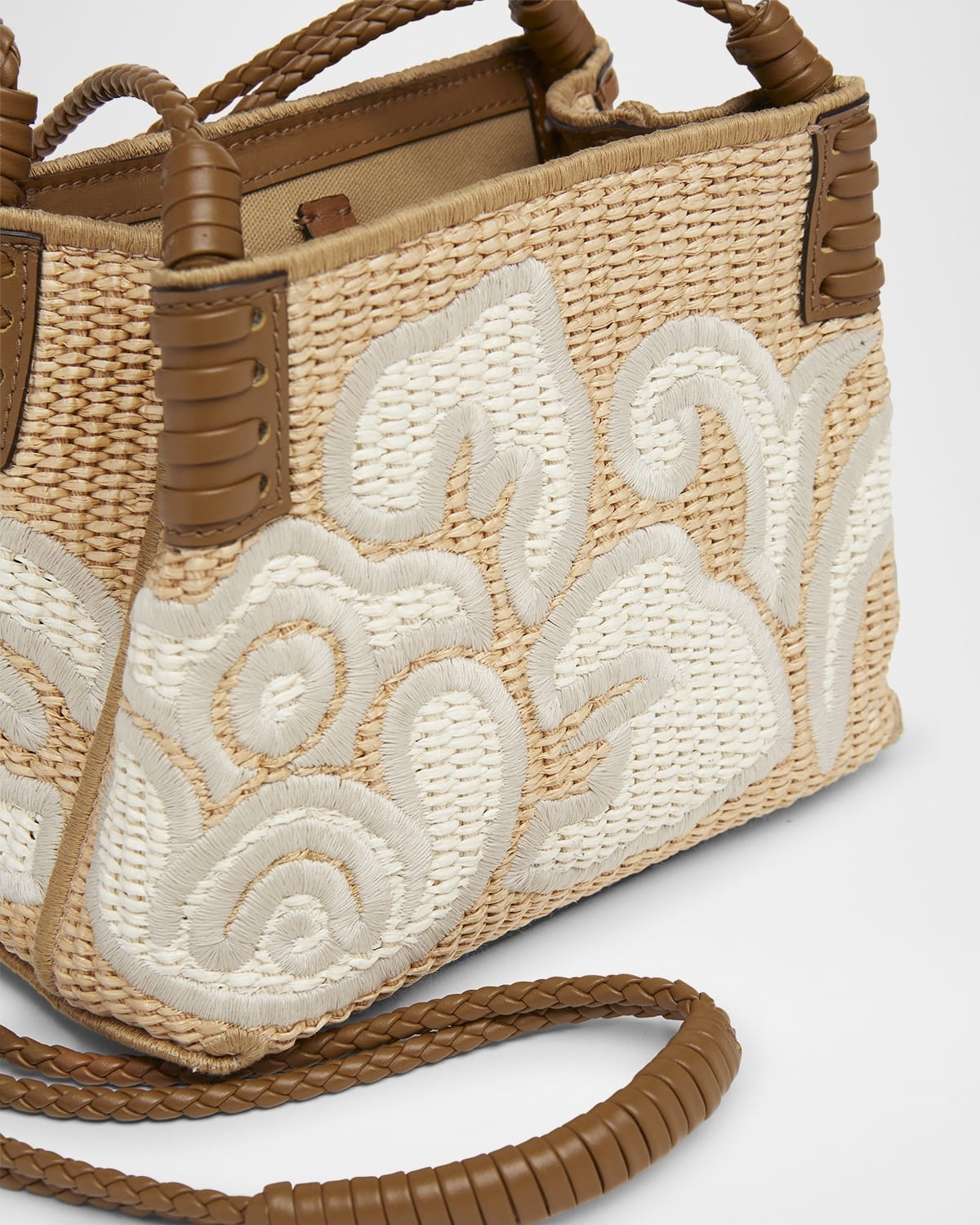 Etro Libra XS Raffia Crossbody Bag | neimanmarcus | REVERSIBLE