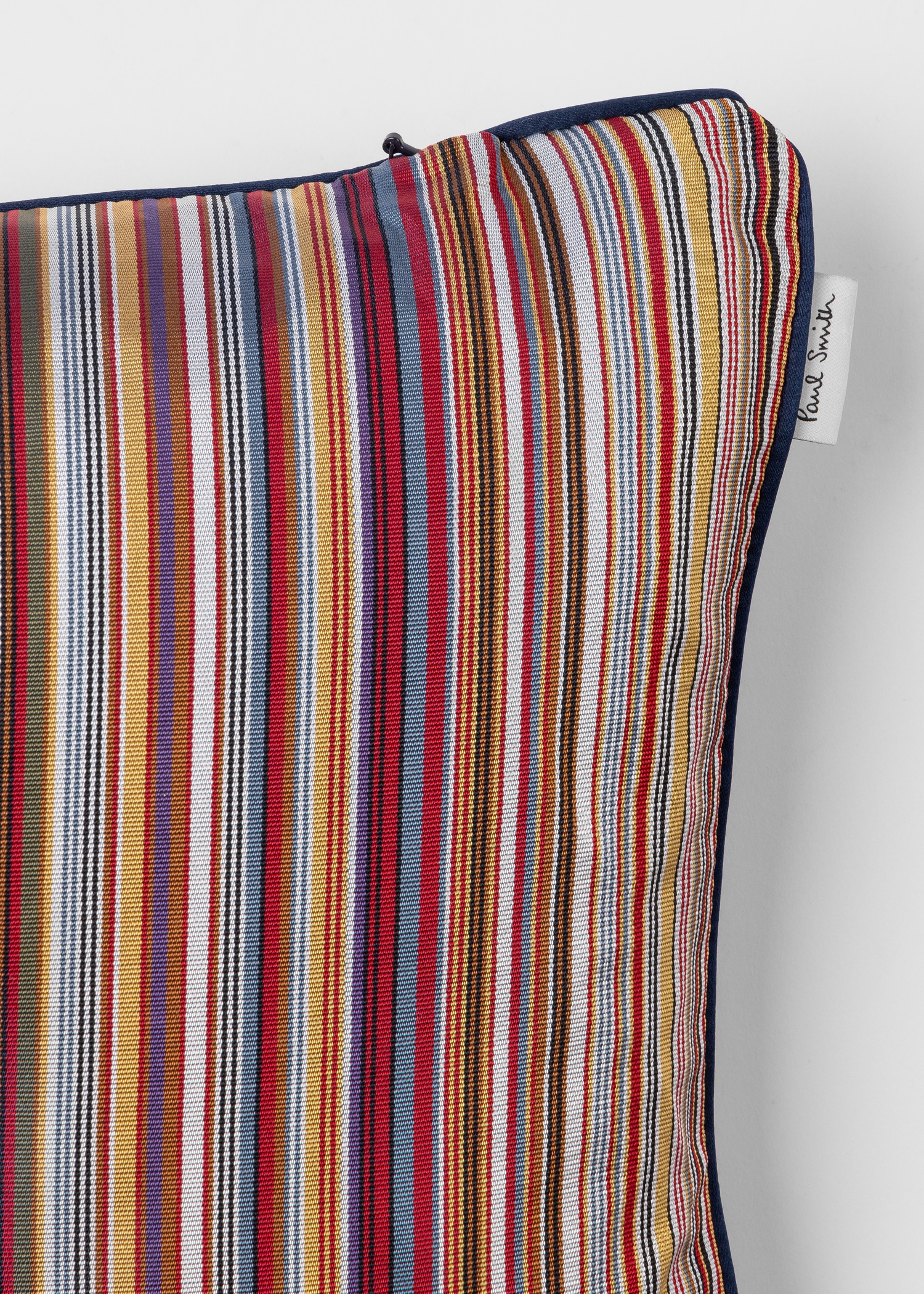 Classic 'Signature Stripe' Silk Bolster Cushion - 3