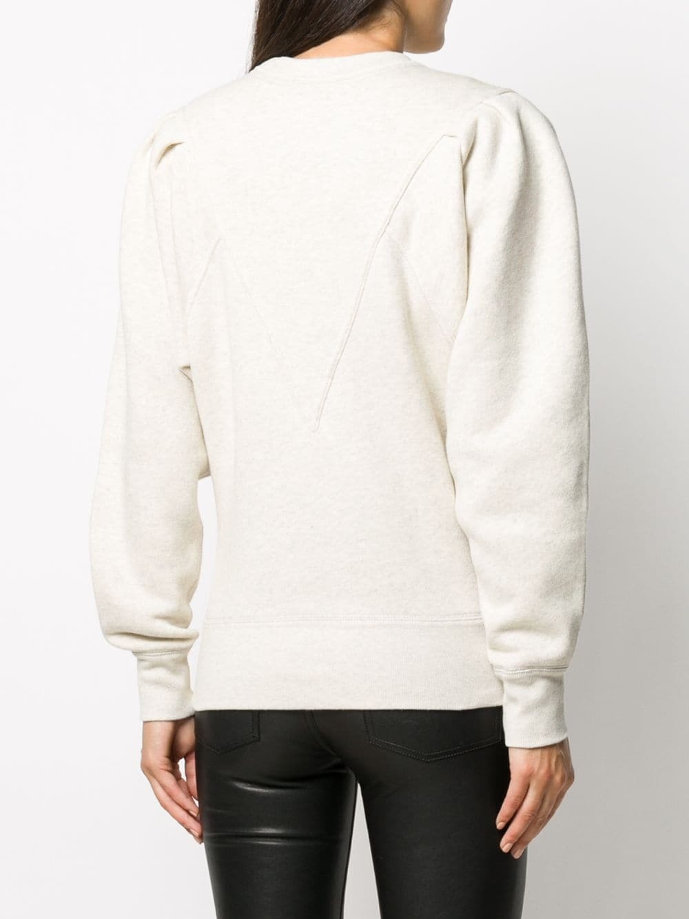 panelled crew-neck sweatshirt - 4