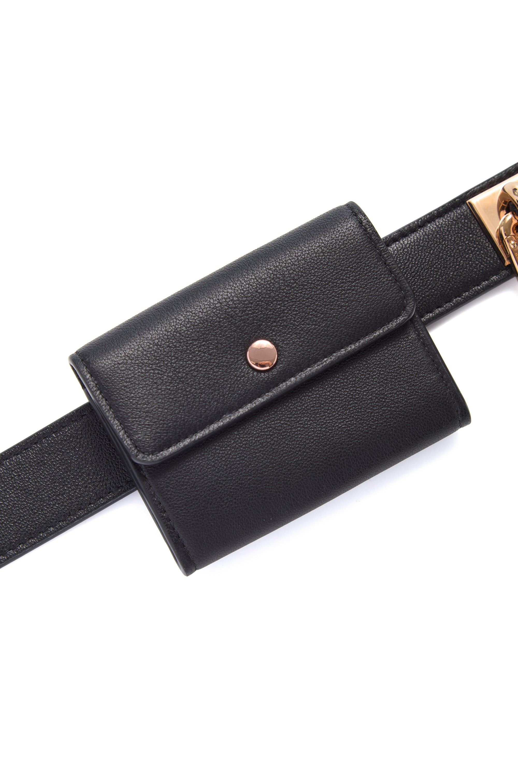 Tool Belt in Black Nappa Leather - 4