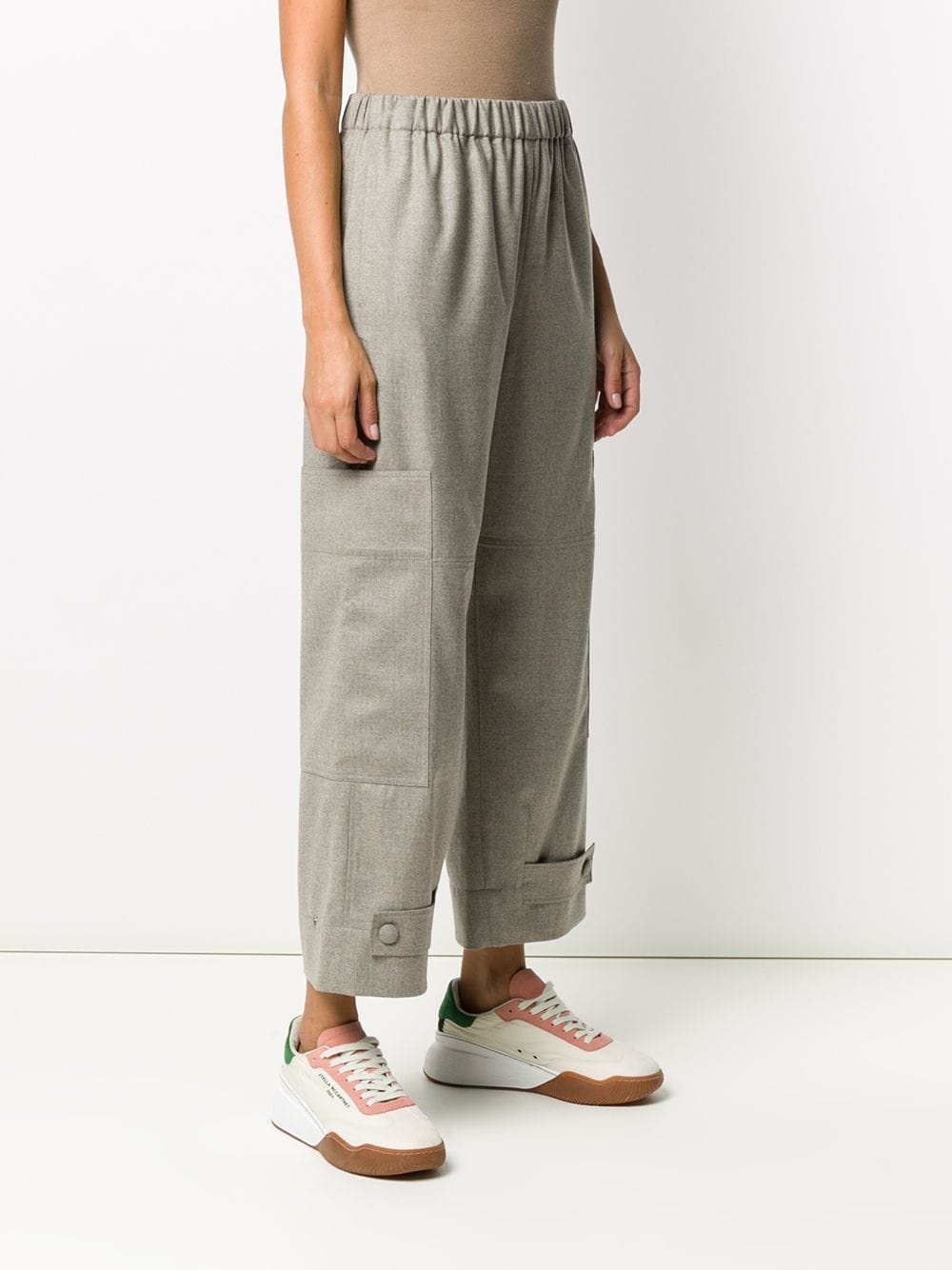 wide-leg cropped trousers - 3