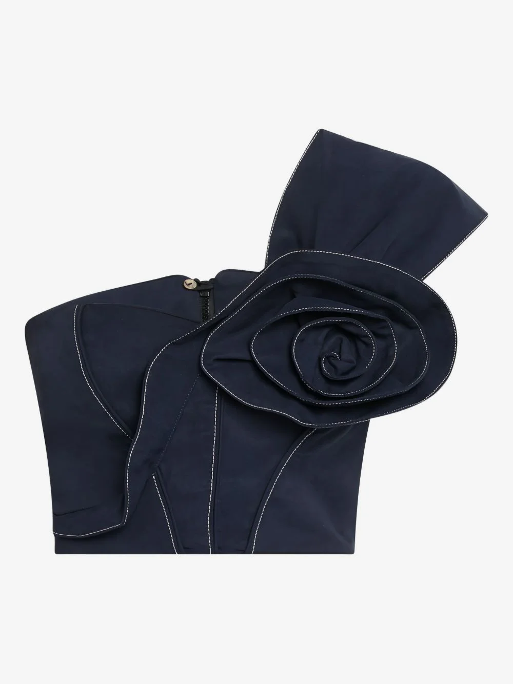 Blaire asymmetrical rose-detail top - 1