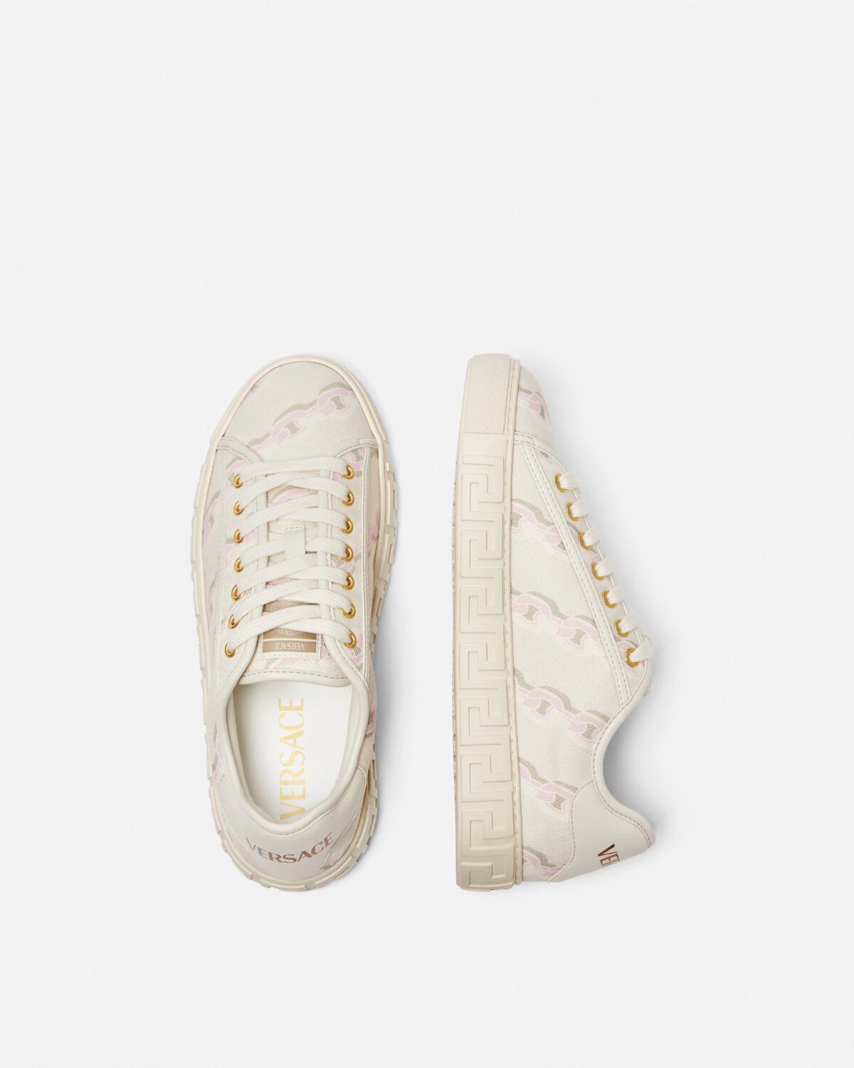 Chain Stripes Greca Sneakers - 4