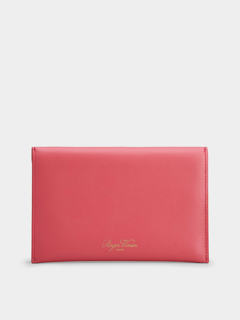 Très Vivier Strass Buckle Mini Clutch in Leather 4