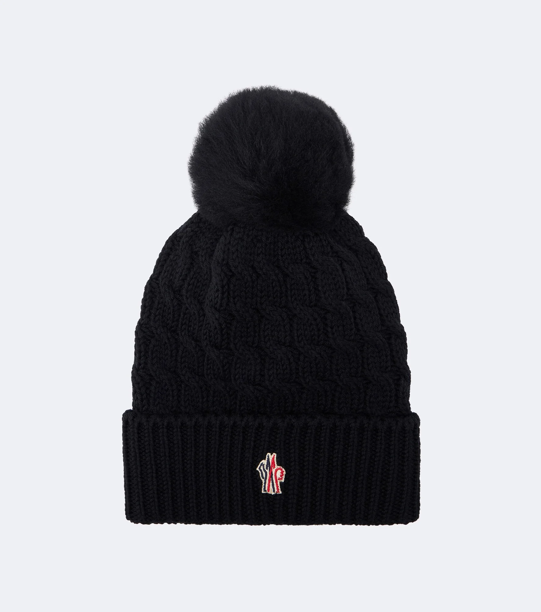 Cable-knit virgin wool beanie - 1
