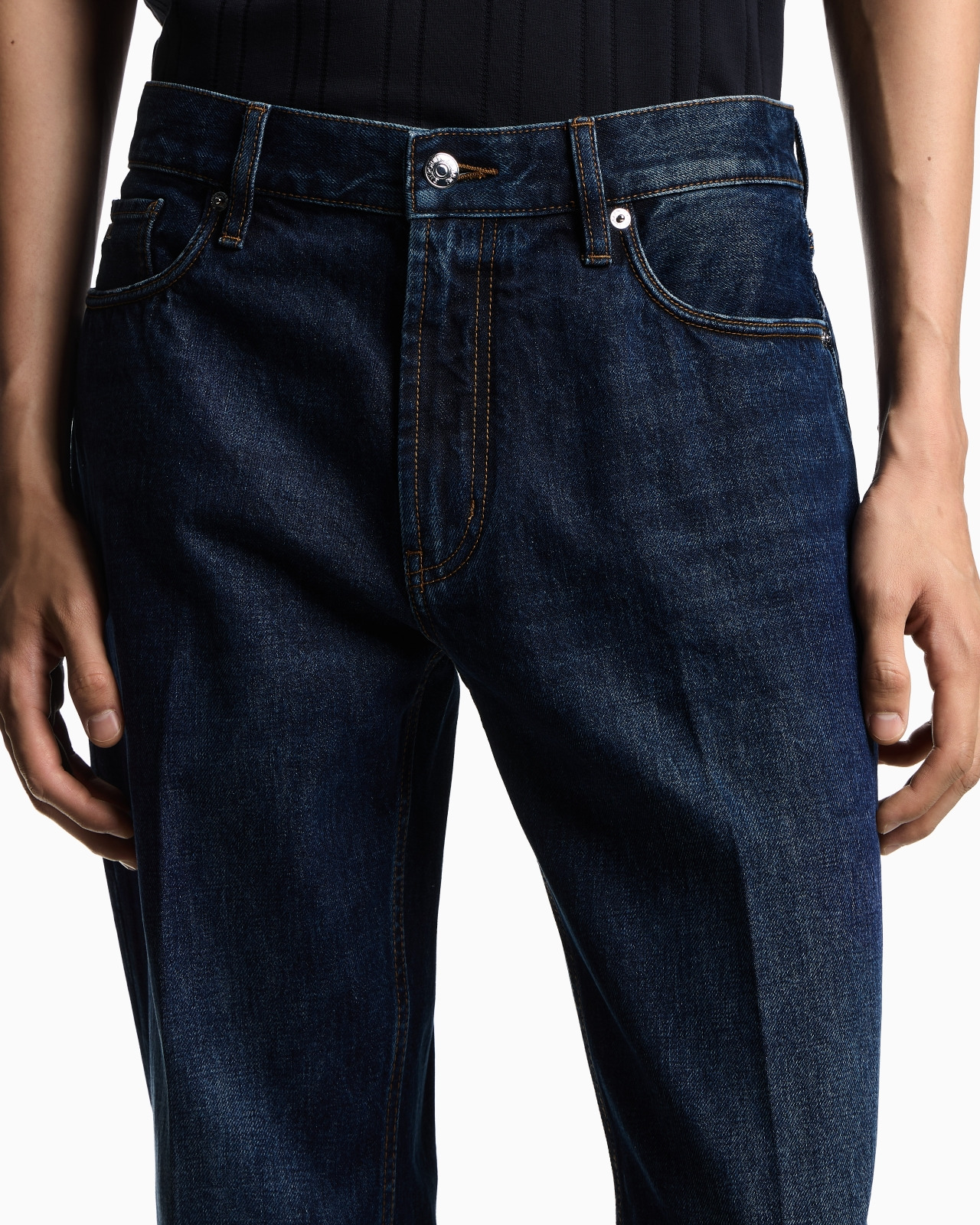 J76 STRAIGHT-FIT, STONE-WASHED DENIM JEANS - 5