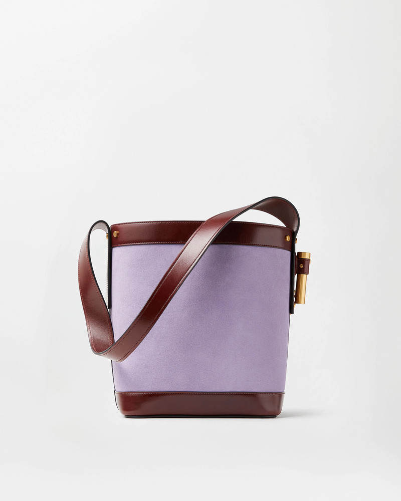 Pivot Small Suede Bucket Bag 6