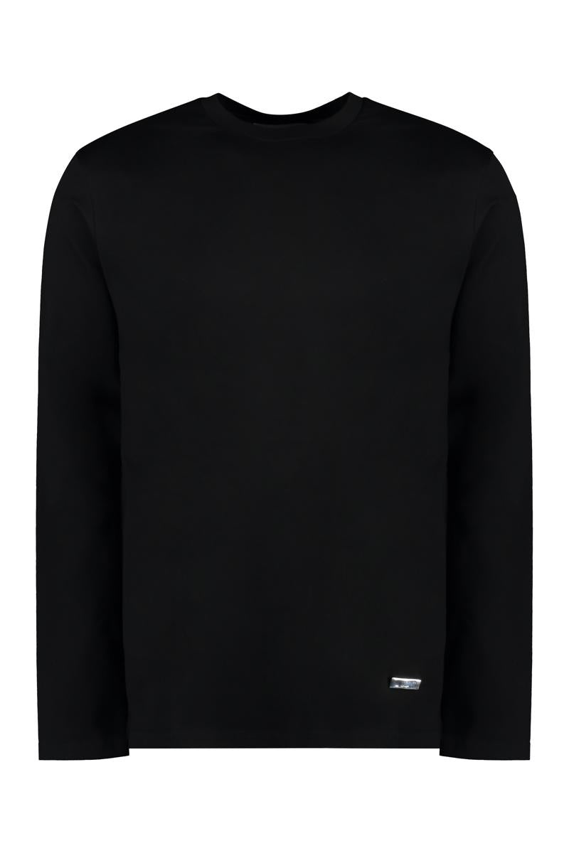 JIL SANDER LONG SLEEVE COTTON T-SHIRT - 1