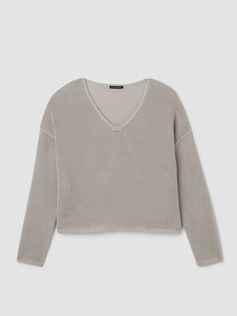 Organic Linen Cotton V-Neck Box-Top - 1
