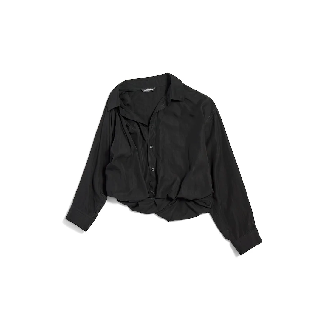 Women's One Shoulder Shirt in Black - 1