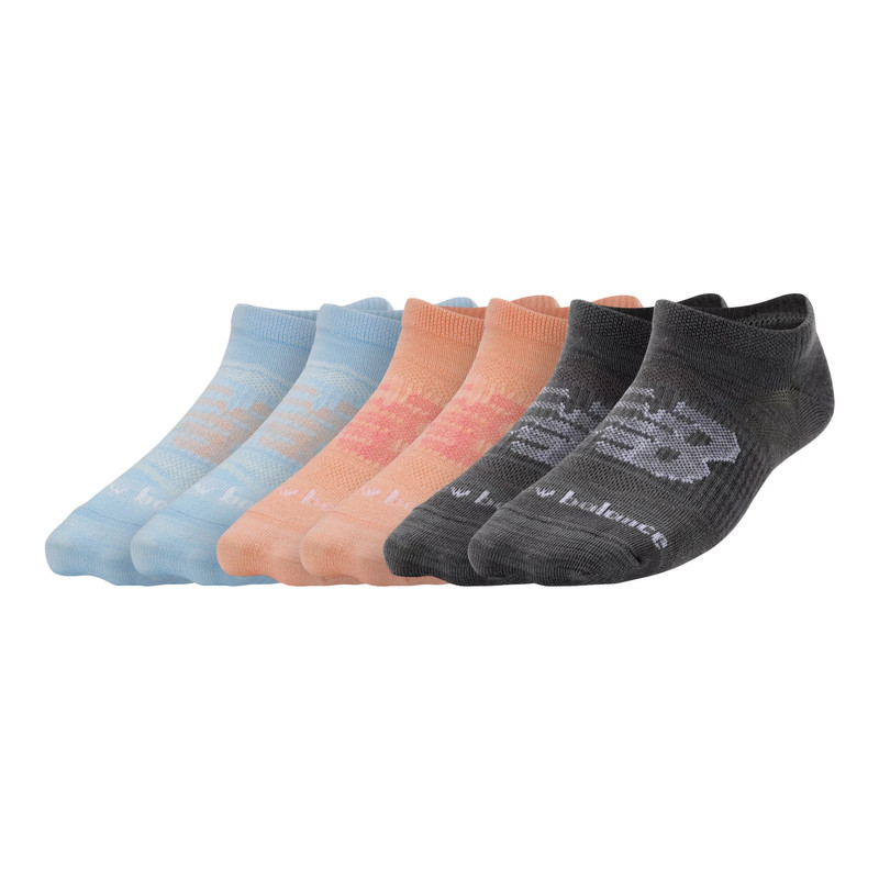 Kids Flat Knit No Show Socks 6 Pack 1