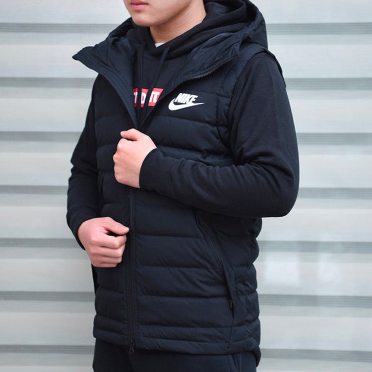 Nike MENS Casual Sports Hooded Vest Black AJ7951-010 - 3