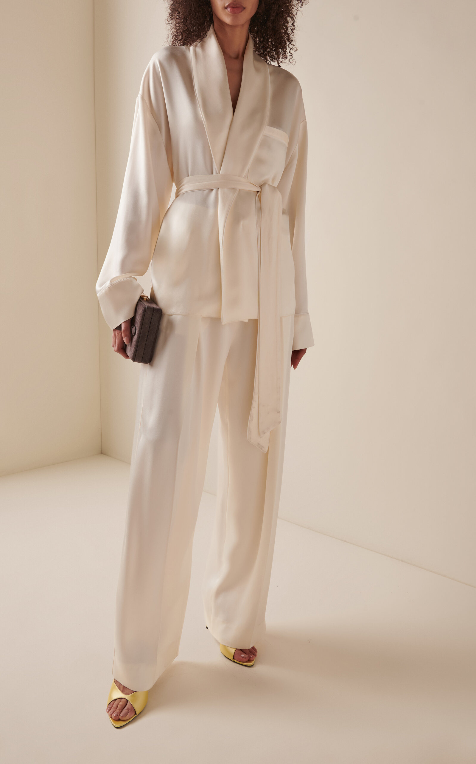 Wrapped Pajama Top ivory - 3