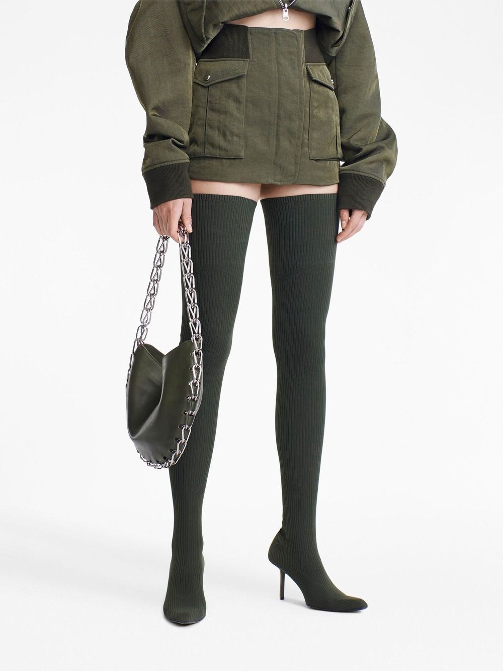 fitted military miniskirt - 5