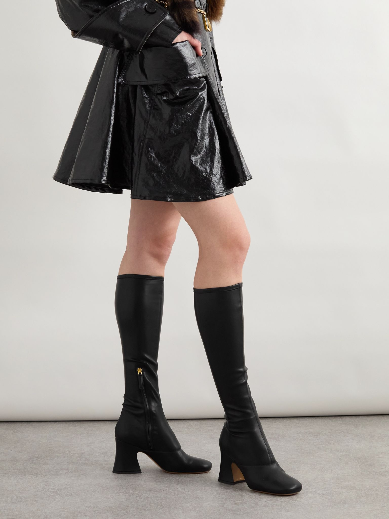 Janis leather knee boots Black - 2
