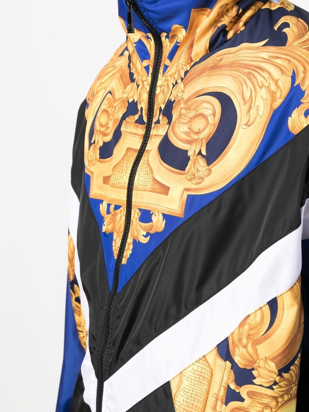 Baroque-print zip-up jacket - 5
